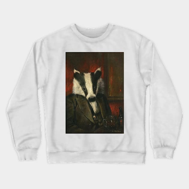 Mr Badger Crewneck Sweatshirt by mictomart